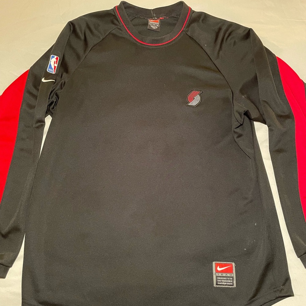 Vintage Nike NBA Authentic Portland Trailblazers Shooting Shirt Size Large